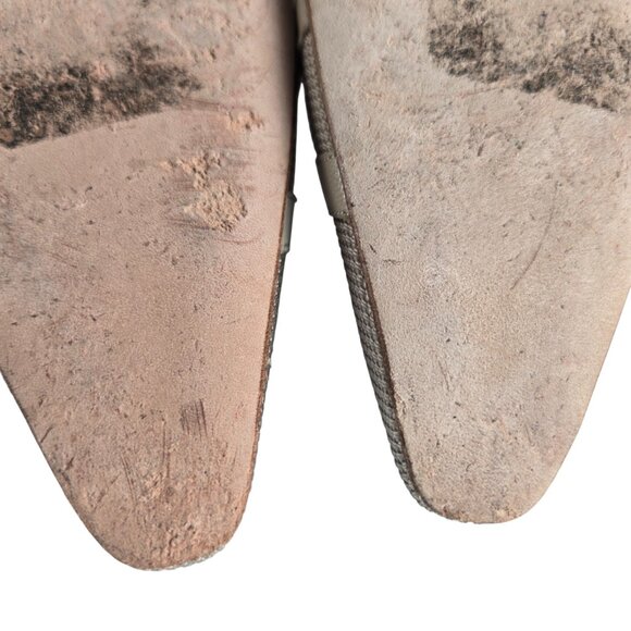 Amalfi for Nordstrom Beige Taupe Leather Mesh Heels 9.5, Made in Italy - Picture 13 of 13